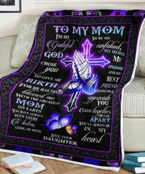 Butterfly Blanket To My Mom Anniversary My Hero My Mom And My Best Friend - Super King - Ettee