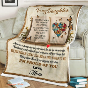 Butterfly Book Blanket To My Daughter - Gift For Daughter - Super King - Ettee