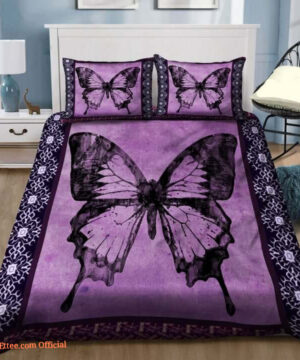 Butterfly Cotton Bed Sheets Spread Comforter Bedding Sets Gift For Family - King - Ettee