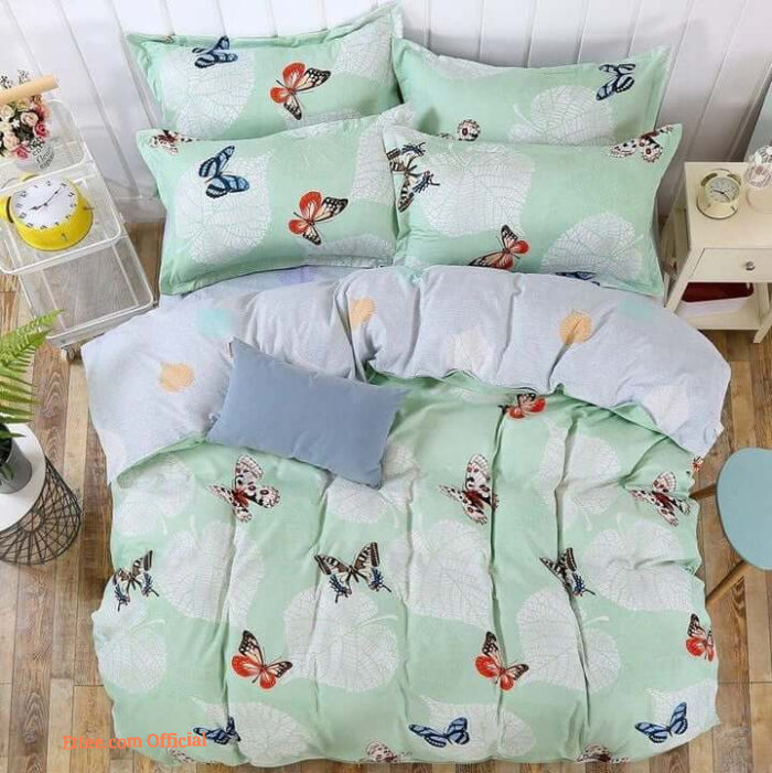 Butterfly Cotton Bed Sheets Spread Comforter Bedding Sets Gift For Friends - King - Ettee