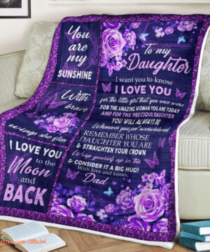 To My Daughter Butterfly Quilt Blanket - Foldable And Compact - Super King - Ettee