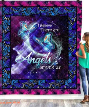 Butterfly I Believe There Are Angels Amomg Us Quilt Blanket - Super King - Ettee