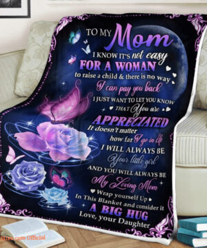 Butterfly Moon Blanket To My Mom – Best Gift For Mom - Super King - Ettee