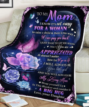 Butterfly Moon Blanket To My Mom – Best Gift For Mom - Ettee - Best Gift For Mom