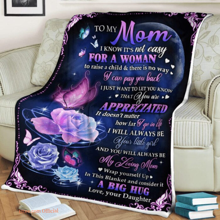 Butterfly Moon Blanket To My Mom – Best Gift For Mom - Ettee - Best Gift For Mom