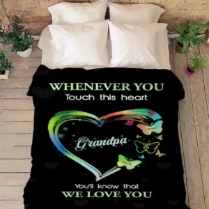 Butterfly Print Customized Blanket For NanaGrandmaGrandpa.Gift From GrandkidsCustom Gift For Nana - Super King - Ettee