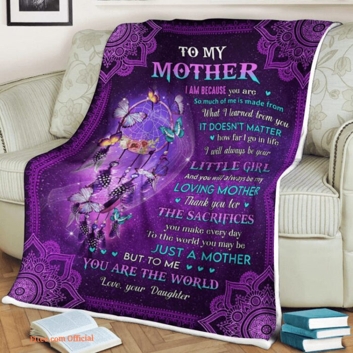 Butterfly Quilt Blanket To My Mother - Gift For Mother - Super King - Ettee