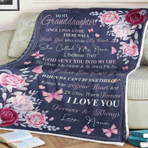 Butterfly Rose Quilt Blanket To My Granddaughter. Light And Durable - Super King - Ettee