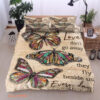 Butterfly Those We Love Don't Go Away They Fly Beside Us Everyday Cotton Bed Sheets Spread Comforter Bedding Sets - King - Ettee
