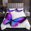 Butterfly White Bed Sheets Bedding Sets - King - Ettee