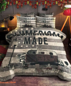 Camper Van Slumerican Made Cotton Bed Sheets Spread Comforter Duvet Cover Bedding Sets Perfect Gifts - King - Ettee