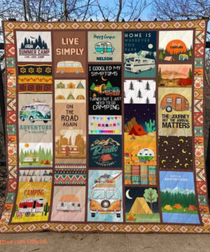 Camping Adventure Is Calling And I Must Go Quilt Blanket Great Customized Blanket Gifts For Birthday Christmas Thanksgiving - Ettee - Birthday