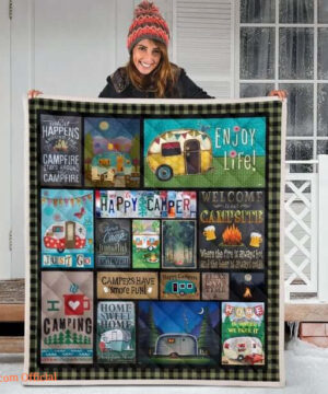 Camping Happy Campers Quilt Blanket Great Customized Blanket Gifts For Birthday Christmas Thanksgiving Anniversary - Ettee - anniversary