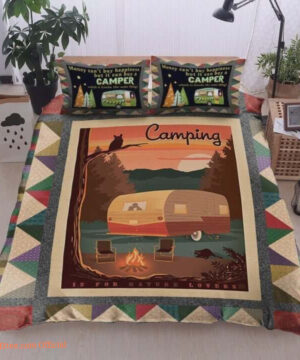 Camping Money Can Buy A Camper Cotton Bed Sheets Spread Comforter Duvet Cover Bedding Sets - Ettee - Bedding Sets