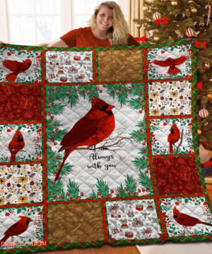 Cardinal Bird Lover Wild Life Springs Christmas Quilt Blanket. Foldable And Compact - Super King - Ettee