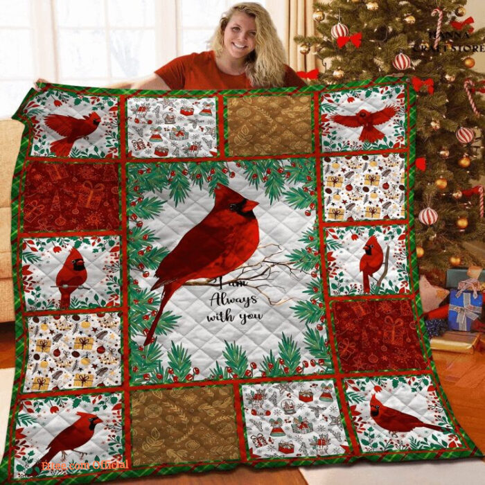 Cardinal Bird Lover Wild Life Springs Christmas Quilt Blanket. Foldable And Compact - Super King - Ettee
