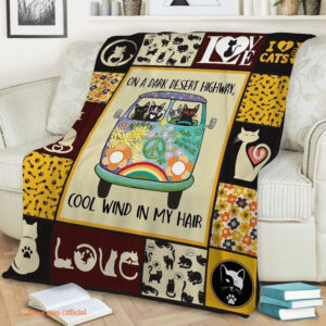 Black Cat Quilt Blanket - Dark Desert Highway, Cool Wind - Gift for Me - Super King - Ettee