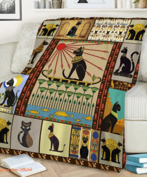 Cat Black Pattern Quilt Blanket. Light And Durable. Soft To Touch - Super King - Ettee