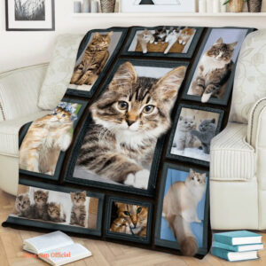 Cat Colorful Pattern Quilt Blanket. Lightweight And Smooth Comfort - Super King - Ettee