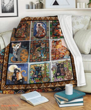 Cat Painting Quilt Blanket. Light And Durable. Soft To Touch - Super King - Ettee