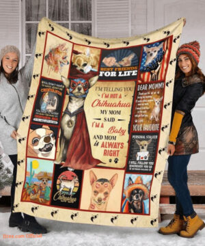 Chihuahua Best Friend For Life Quilt Blanket. Foldable And Compact - Super King - Ettee