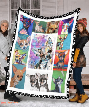 Chihuahua Painting Quilt Blanket. Light And Durable. Soft To Touch - Super King - Ettee