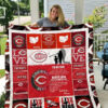 Cincinnati Reds.To My Son.Love Mom Quilt Blanket - Ettee - Cincinnati Reds