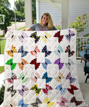 Color Butterfly Quilt Blanket. Luxurious Super Soft Quilt Blanket. Best Mom Ever Gifts - Super King - Ettee