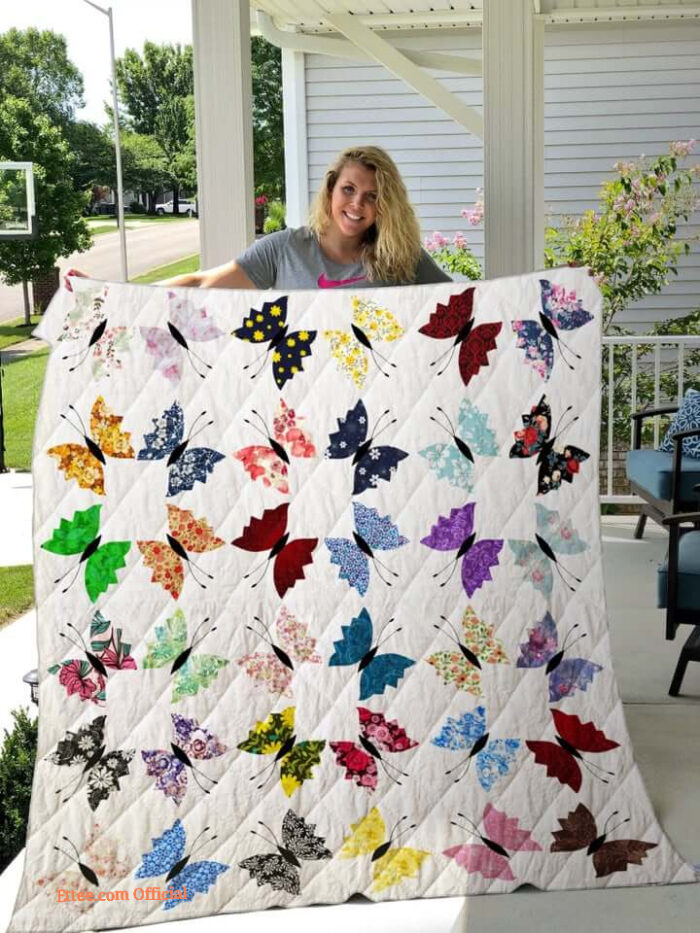Color Butterfly Quilt Blanket. Luxurious Super Soft Quilt Blanket. Best Mom Ever Gifts - Super King - Ettee