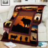 3D Cow And Sunset Quilt Blanket. Light And Durable. Soft To Touch - Super King - Ettee