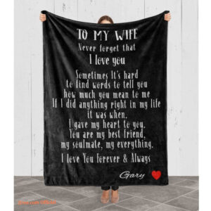 Valentine Customized Name Quilt Blanket For Wife Girlfriend Never Forget - Super King - Ettee
