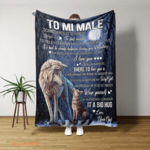 Father And Daughter Wolf Blanket To Mi Male Quilt Blanket. Foldable And Compact - Super King - Ettee