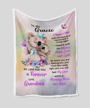 Koala Grandson Blanket.Family Blanket.Blanket For Gift.Mother Day Gift - Super King - Ettee