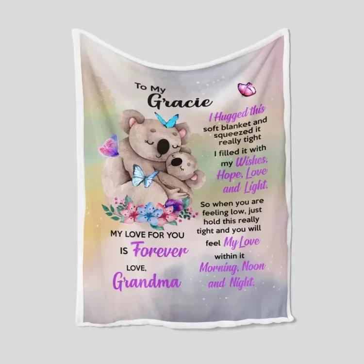 Koala Grandson Blanket.Family Blanket.Blanket For Gift.Mother Day Gift - Super King - Ettee
