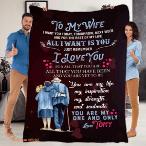 Quilt Blanket For Wife Couple Gifs To My Wife. Light And Durable. Soft To Touch - Super King - Ettee