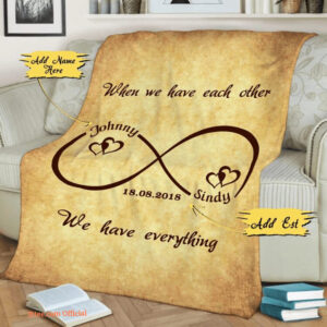 Valentine's Customized Couples Infinity Quilt Blanket For Wife Couples - Super King - Ettee