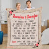 Mom Mama Papa Grandpa Grandma Fleece Quilt Blanket. Foldable And Compact - Super King - Ettee