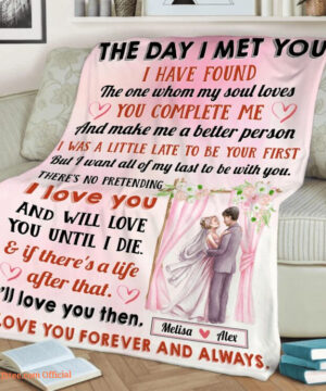 Valentine Customized Name I Love You Forever And Always Couples Quilt Blanket - Super King - Ettee