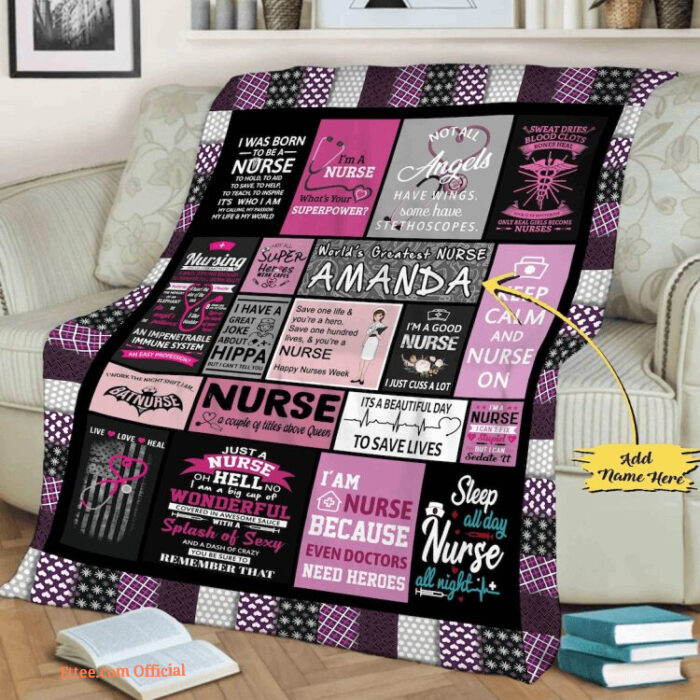 Customized Nurse Quilt Blanket  For Nurse Day. Lightweight And Smooth Comfort - Super King - Ettee