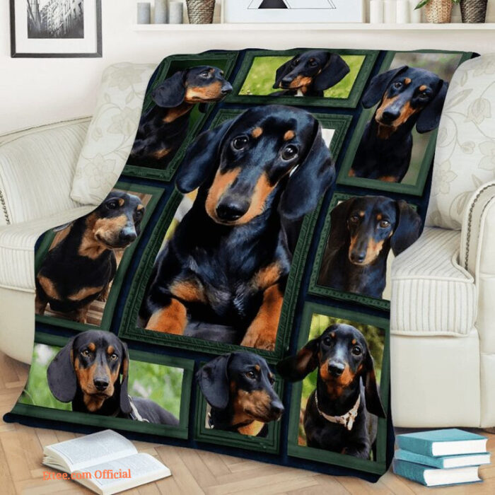 3D Animal Dachshund Beauty Quilt Blanket. Lightweight And Smooth Comfort - Super King - Ettee