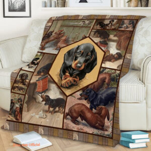 3D Print Dachshund Quilt Blanket. Light And Durable. Soft To Touch - Super King - Ettee