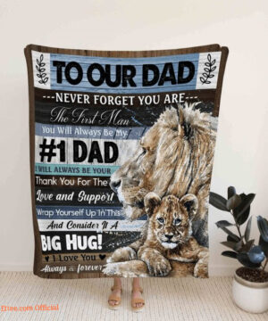 Dad Blanket Father Fleece Blanket Gift For Dad Fathers Day Gift Blanket - Super King - Ettee