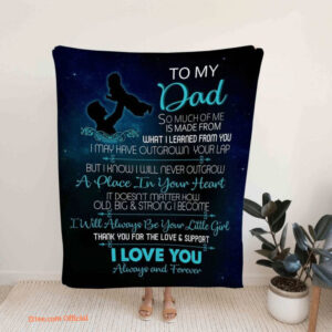Dad Blanket Gift For Him Gift Blanket For Dad From Daughter Birthday - Super King - Ettee