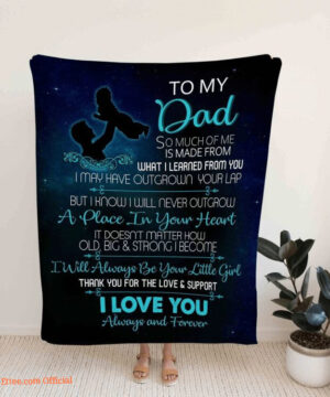 Dad Blanket Gift For Him Gift Blanket For Dad From Daughter Birthday - Super King - Ettee