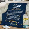 Dad I Love You And Admire You Customized Quilt Blanket. Foldable And Compact - Super King - Ettee