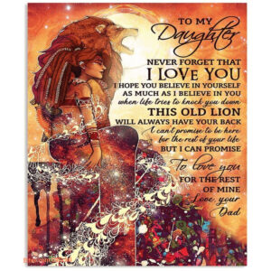 Dad To Daughter Lion Quilt Blanket – Gift For Daughter - Super King - Ettee