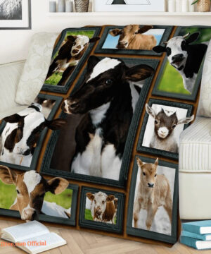 3D Animal Dairy Cow Beauty Quitl Blanket. Light And Durable. Soft To Touch - Super King - Ettee