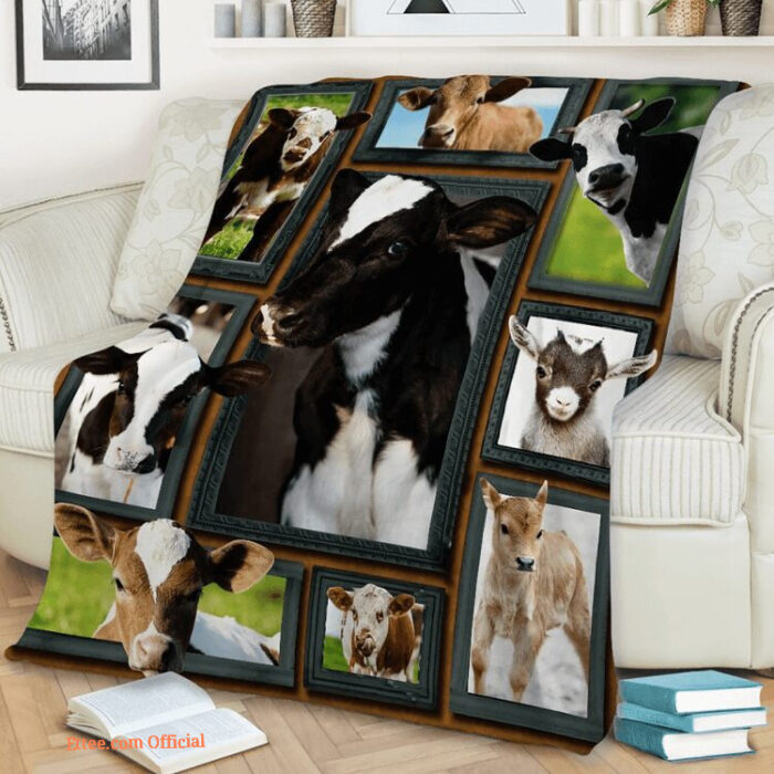 3D Animal Dairy Cow Beauty Quitl Blanket. Light And Durable. Soft To Touch - Super King - Ettee