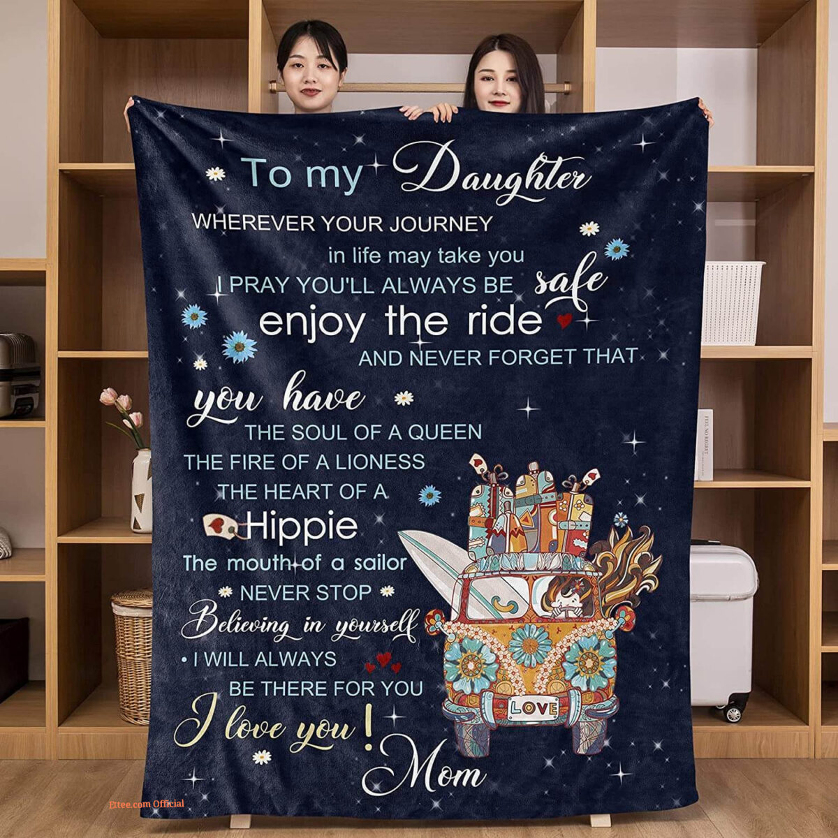 Daughter Gift From Mom Quilt Blanket. Light And Durable. Soft To Touch - Super King - Ettee