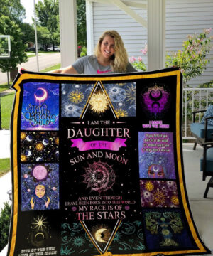 Daughter Of Sun And Moon My Race Is Of The Stars Quilt Blanket Great - Super King - Ettee